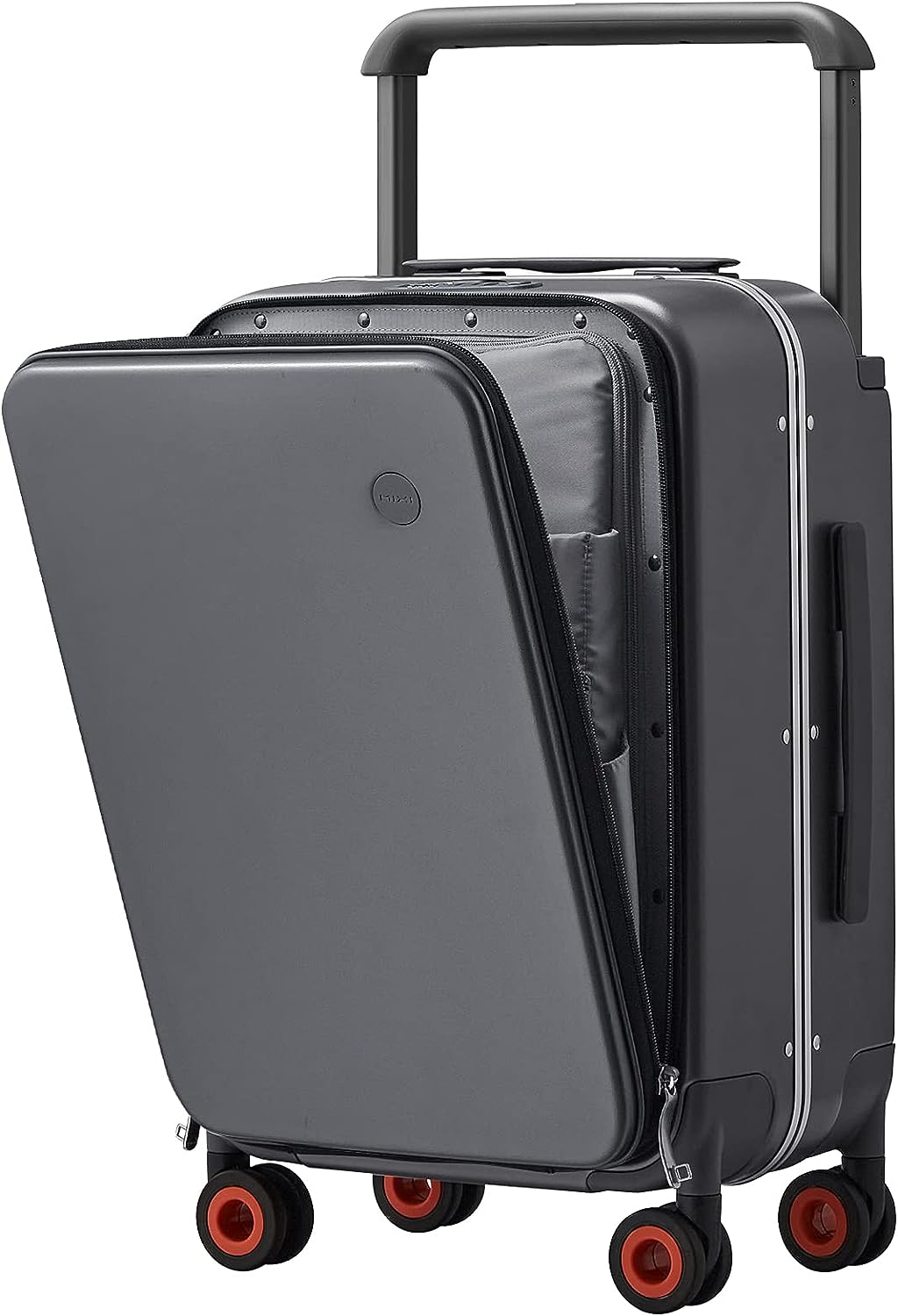  feilario 22 Aluminium Frame Hardside PC Carry on Luggage -  Wide Handle Double Spinner Wheels Suitcase with TSA lock