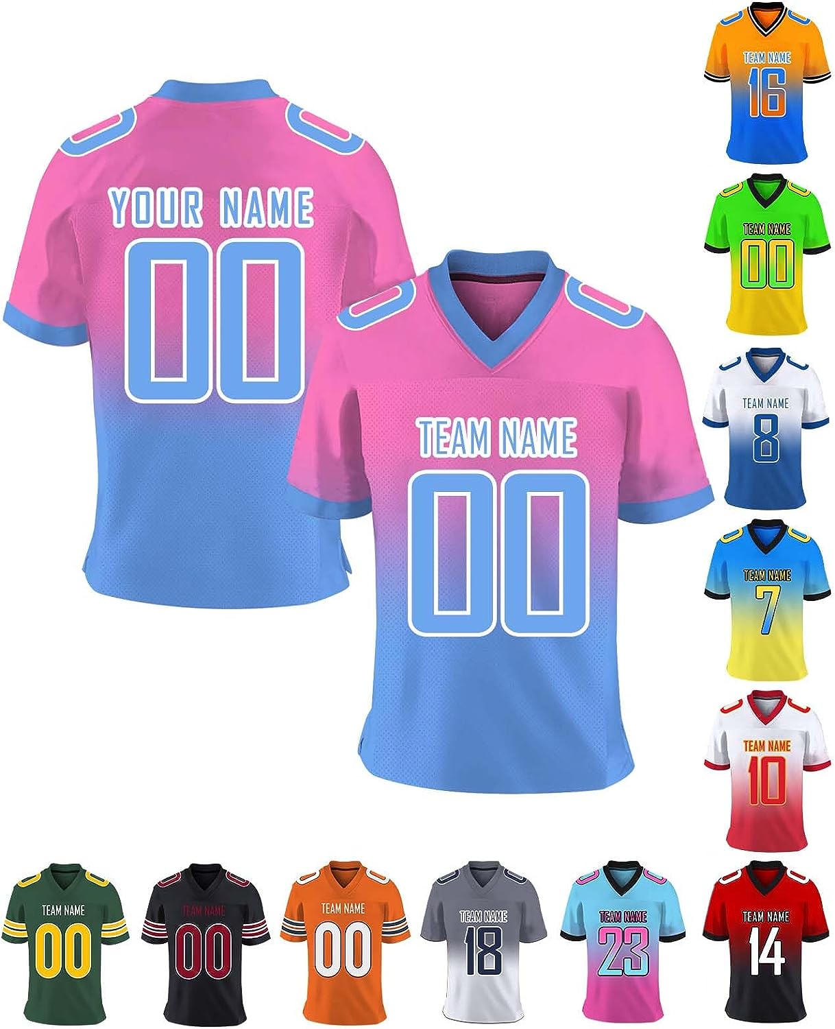 Aumudle Men Blank Plain Football Jersey Practice Team Sports Uniforms Hip Hop Hipster Short Sleeve Mesh Pullover Shirts S-3xl