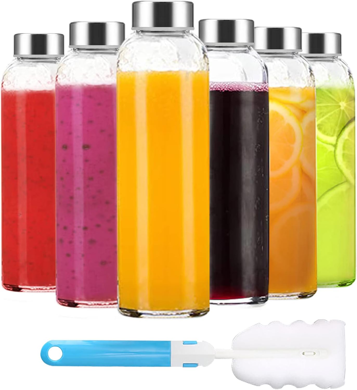 Green Direct 12oz Clear Plastic Reusable Juice Bottles With Caps | Empty Water Bottles For Juicing, Smoothies, Shakes | BPA-Free, Durable & Leakproof | Pack Of 4