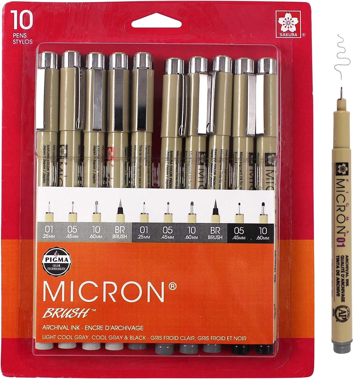  Sakura Pigma Micron Pen Set .20.30.50mm Blk 3pc