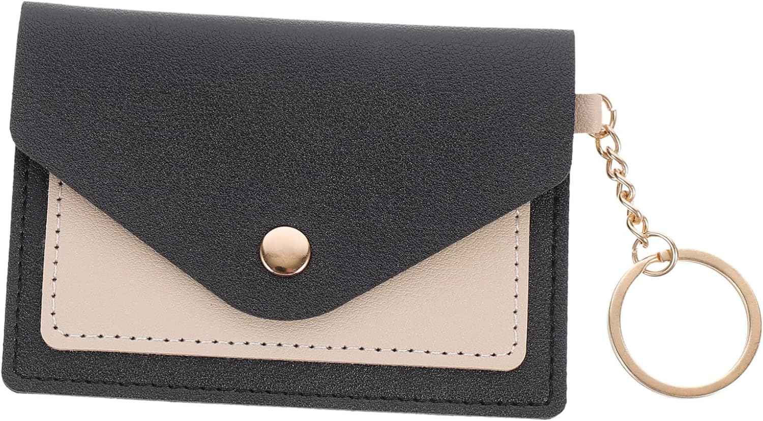 ZERØGRAND Zip Card Case With Key Ring in Black