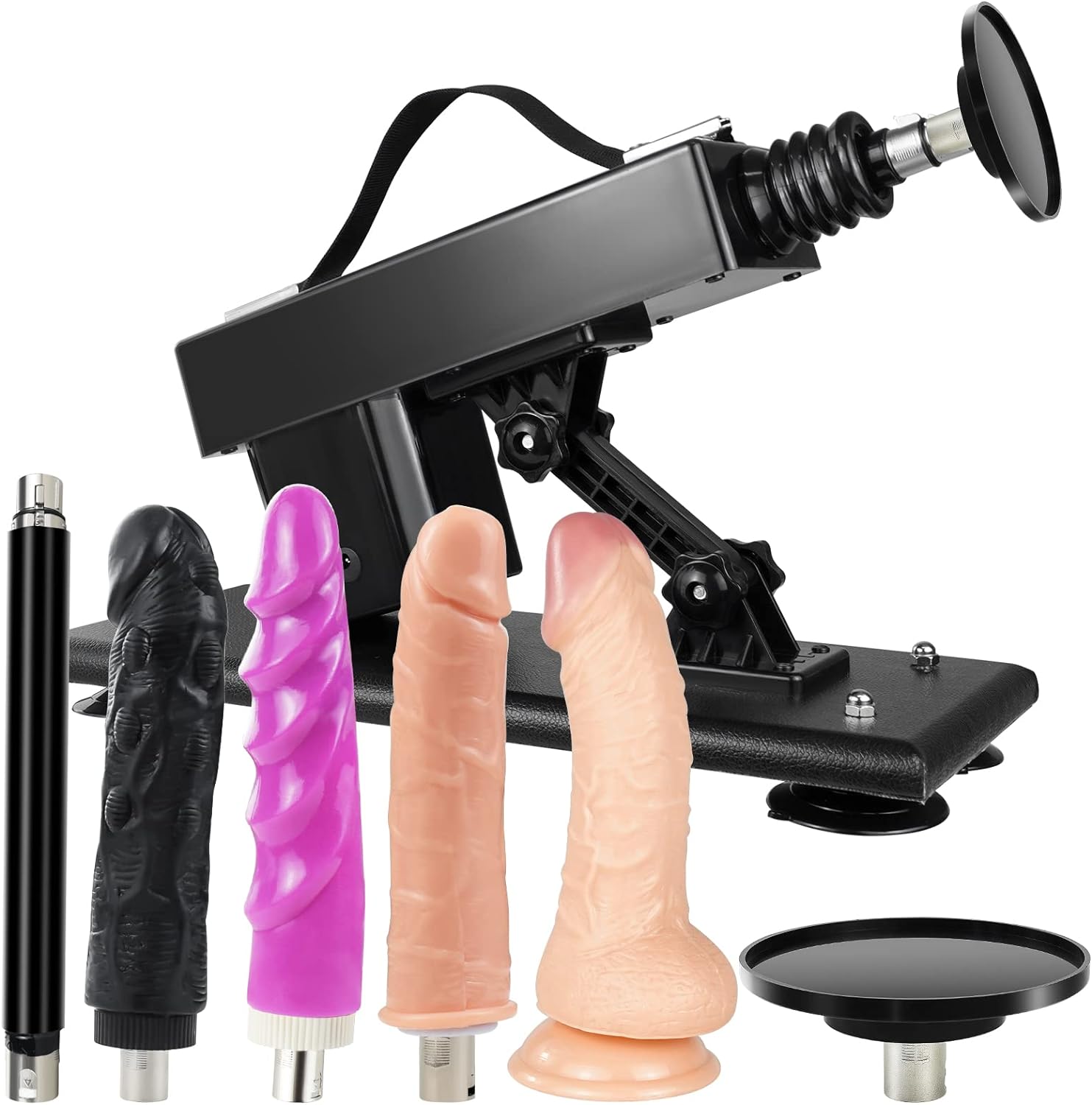  Sex Machine Love Machine with 3.5 Inch Suction Cup Adapter  Automatic Thrusting Dildo Machine with 3 XLR Connector Fucking Machine 8  Attachments for Male and Female : Health & Household