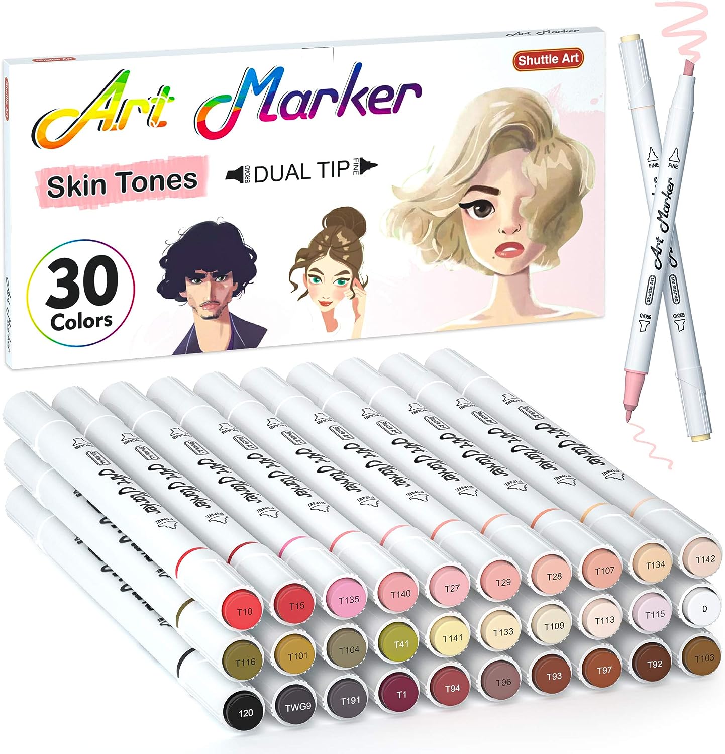 Alcohol Markers 100 Colors Art Markers Professional Art Pen Dual Tips Plus  1 Blender Permanent Marker for Adults & Kids,Alcohol Based Sketch Markers  for Painting, Coloring and Drawing with Base(white) - Yahoo