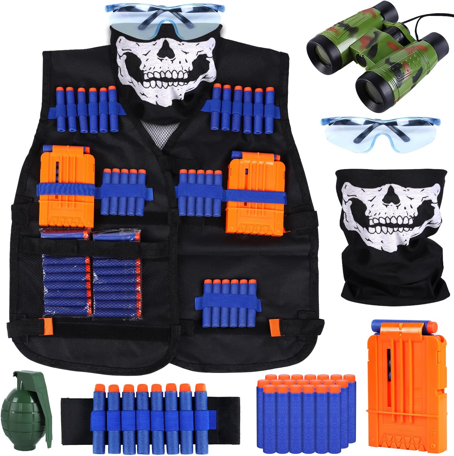 Kids Tactical Vest Kit for Nerf Guns N-Strike Elite Series with 50 Refill  Darts