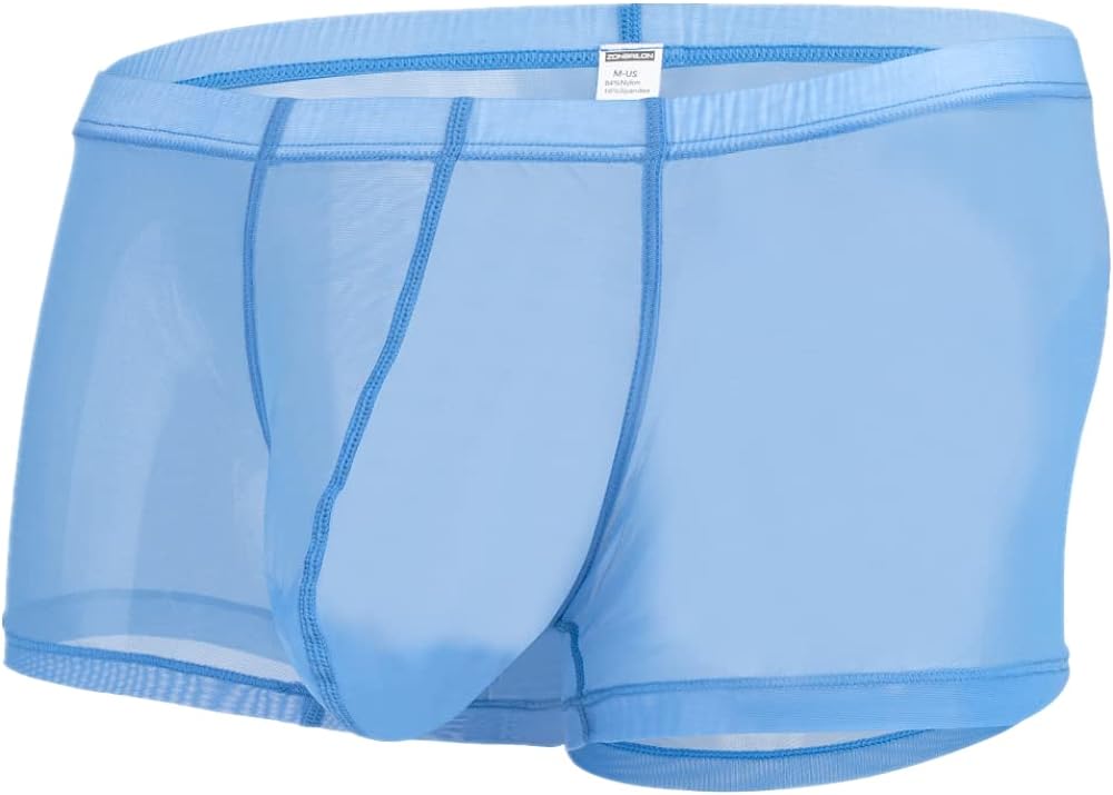 2 Pairs Zonbailon Mens Boxer Briefs Big Bulge Pouch Ice Silk Underwear  Comfort