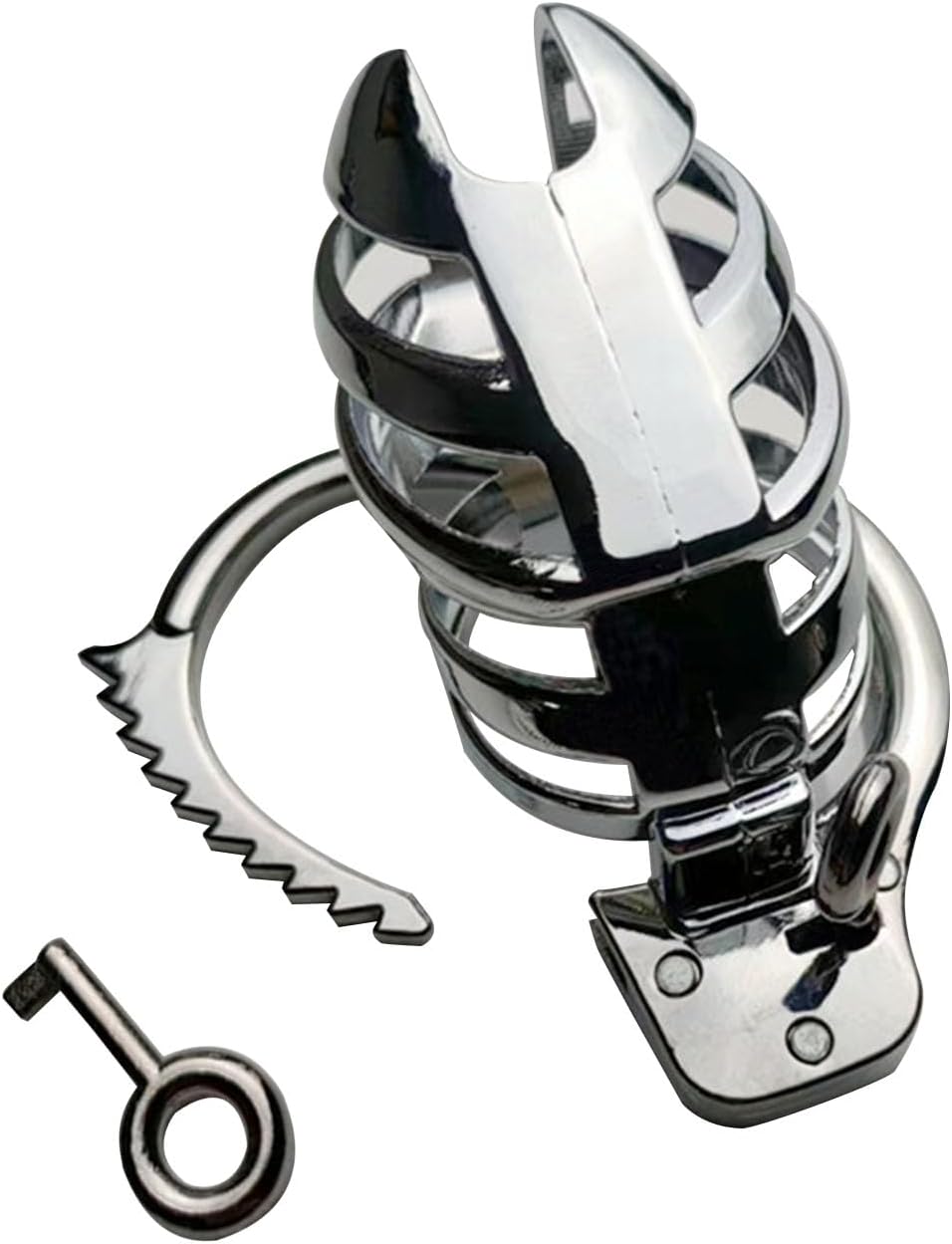 Male Cock Cage Chastity Device - AFROMIA Lightweight Chastity Cage Device  for Men with 4 Different Sizes Rings Adult Sex Toy for Male Penis Exercise  