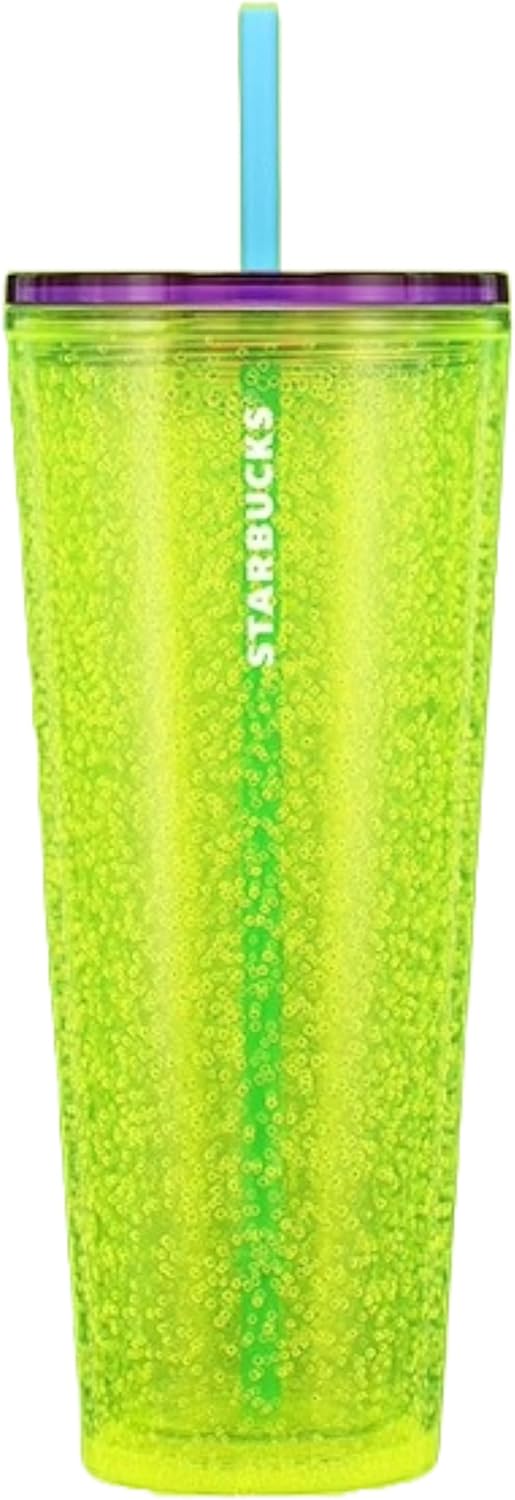 Red Glitter Plastic Reusable Cold Cup with Lid & Straw - 24 fl oz:  Nutrition: Starbucks Coffee Company