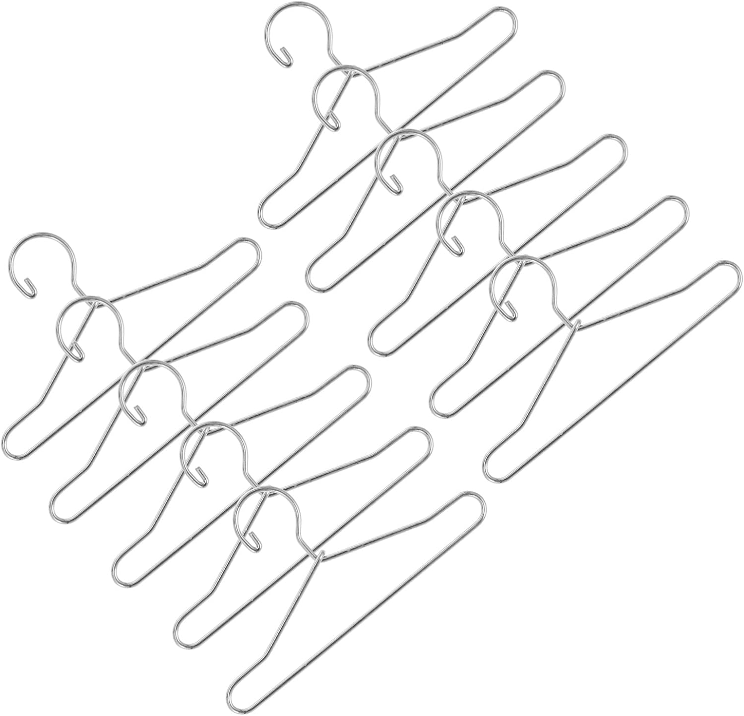 7 PC White Star Hangers Fits 12-14 Inch Doll Clothes
