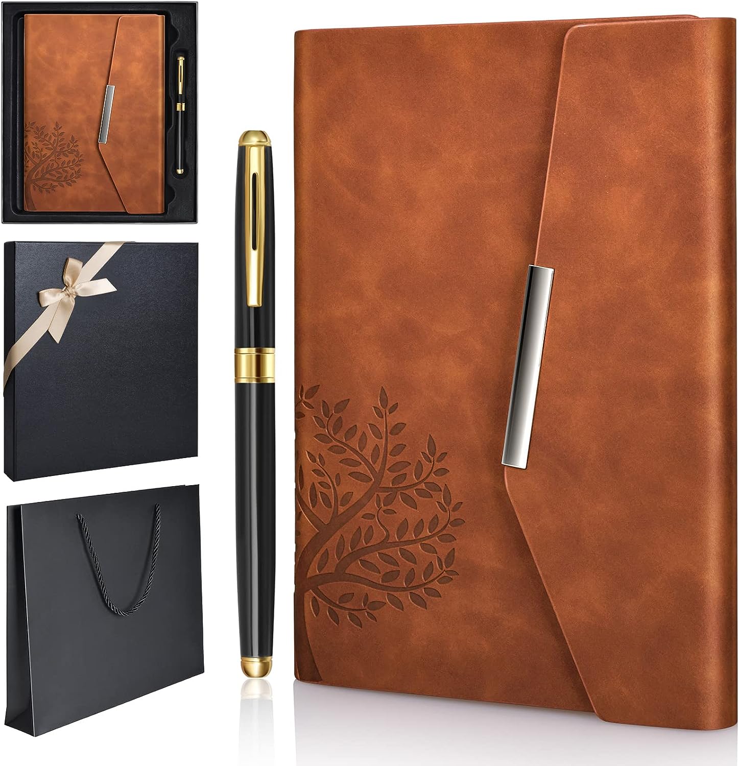 Leather Journal Refillable Notebook - Writing Journals for Women