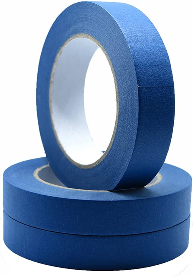 LICHAMP 10-Piece Blue Painters Tape 1 inch, Blue Masking Tape Bulk