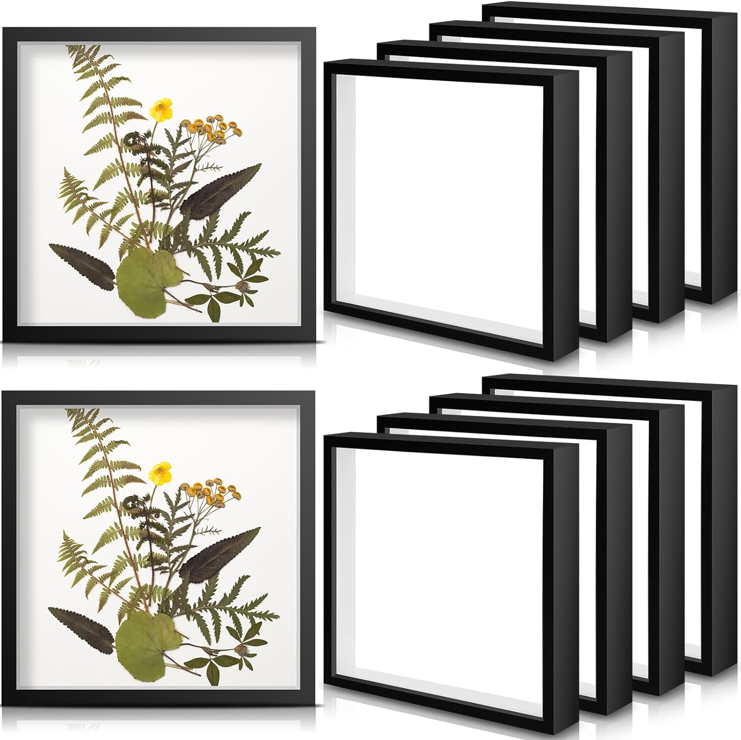 Aynoo 11X11 Picture Frame Black Set of One Pack 11X11 8X8 Picture
