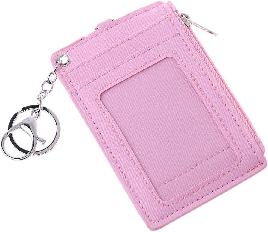  KESYOO transparent coin purse card holder with key