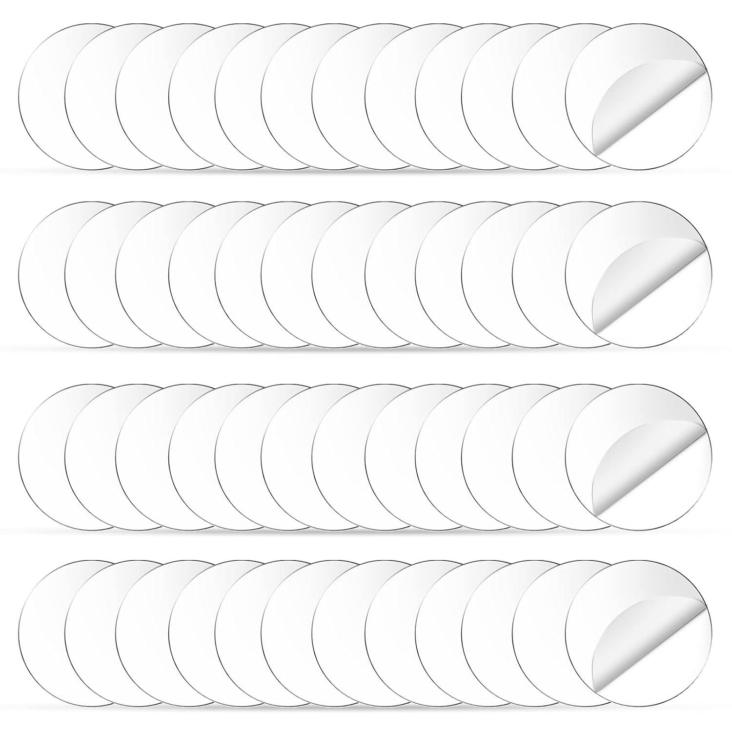 18 Pcs Clear Acrylic Disc 4 Inch Circle Acrylic Sheet Thick Circle Acrylic  Rounds Blanks Acrylic Panel for DIY Crafts 