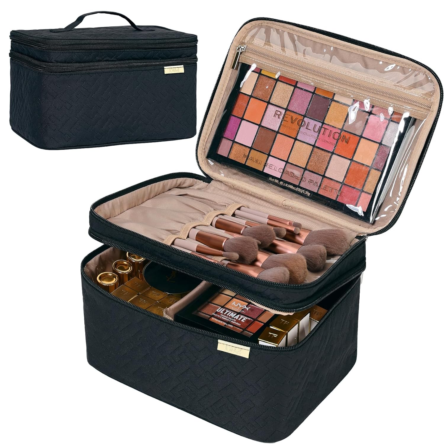  ZAUKNYA Makeup Bag - Large Capacity Travel Cosmetic