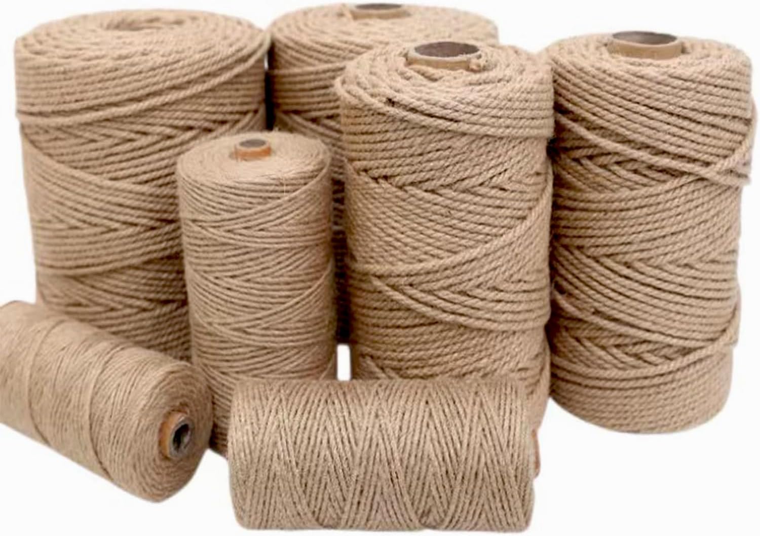 Tenn Well Natural Jute Twine, 656 Feet 2Ply Brown Twine String for