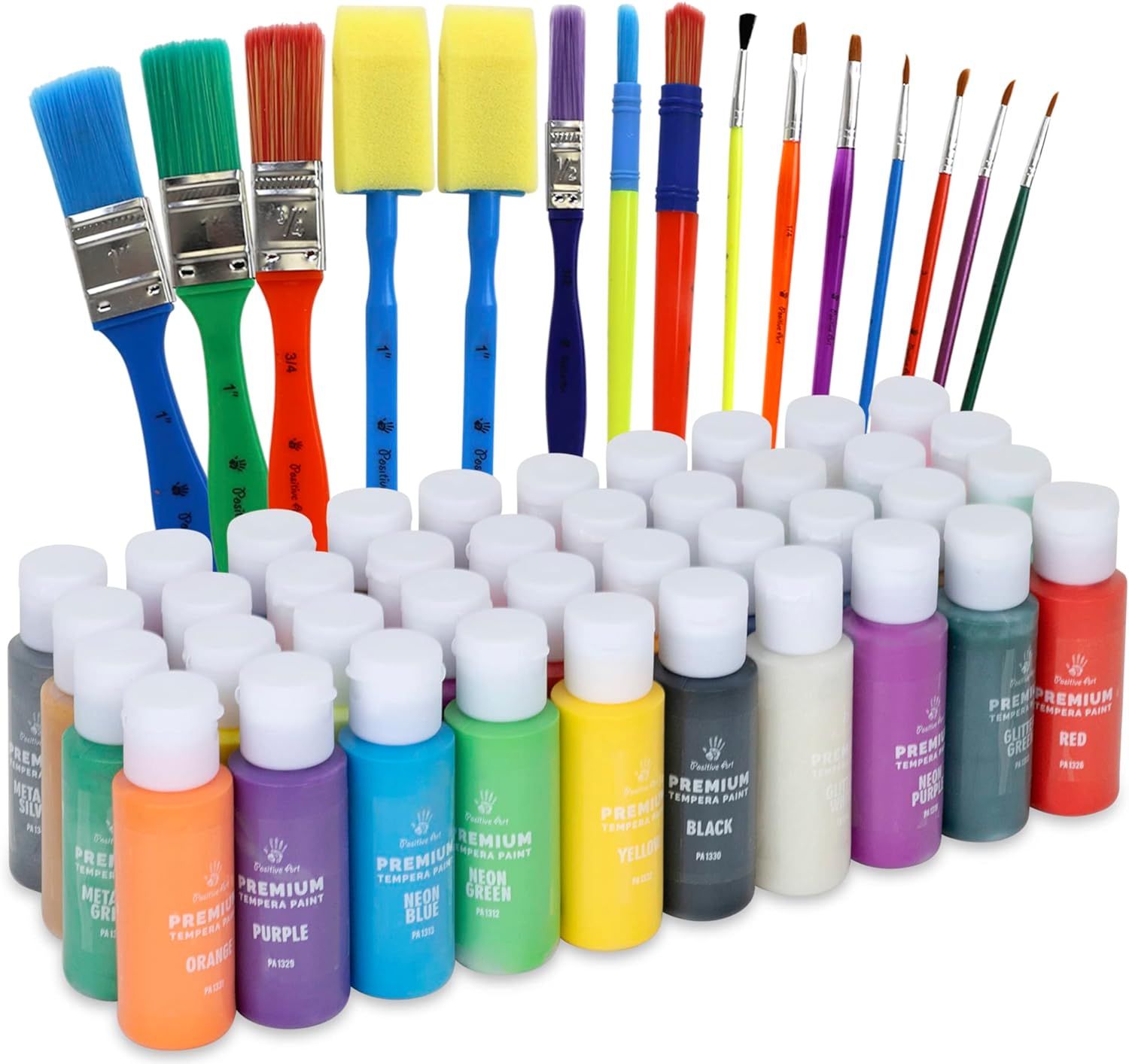 Colorations Simply Washable Tempera Paints, 8 fl oz, Set of 6 Colors, Non Toxic