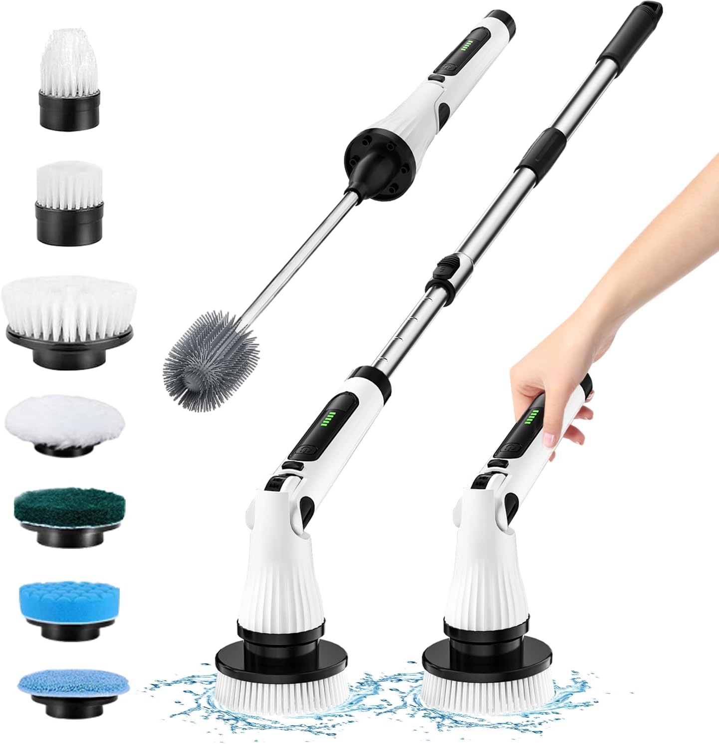  All Purpose Sonic Scrubber Power Cleaner Interchangeable  Brushes : Health & Household