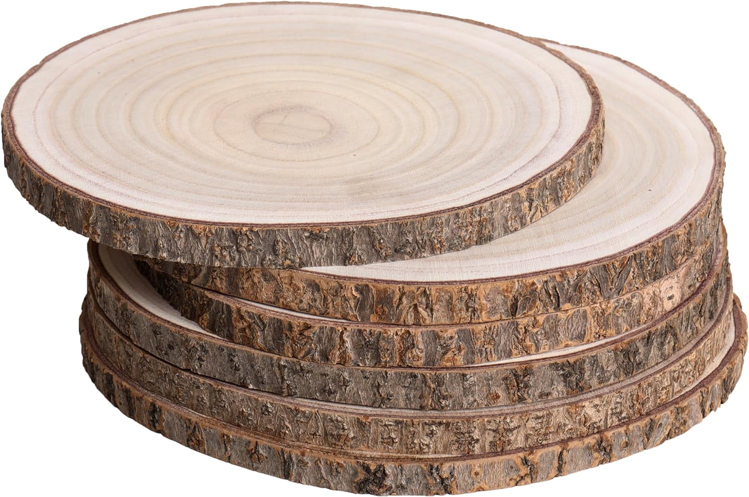 Wood Slices 6 Pack 7-8 Wood Rounds, Large Wood Slices for  Centerpieces Unfinished Wooden Ornaments for Crafts,Wedding,Table  Centerpieces,DIY Projects,Painting : Home & Kitchen