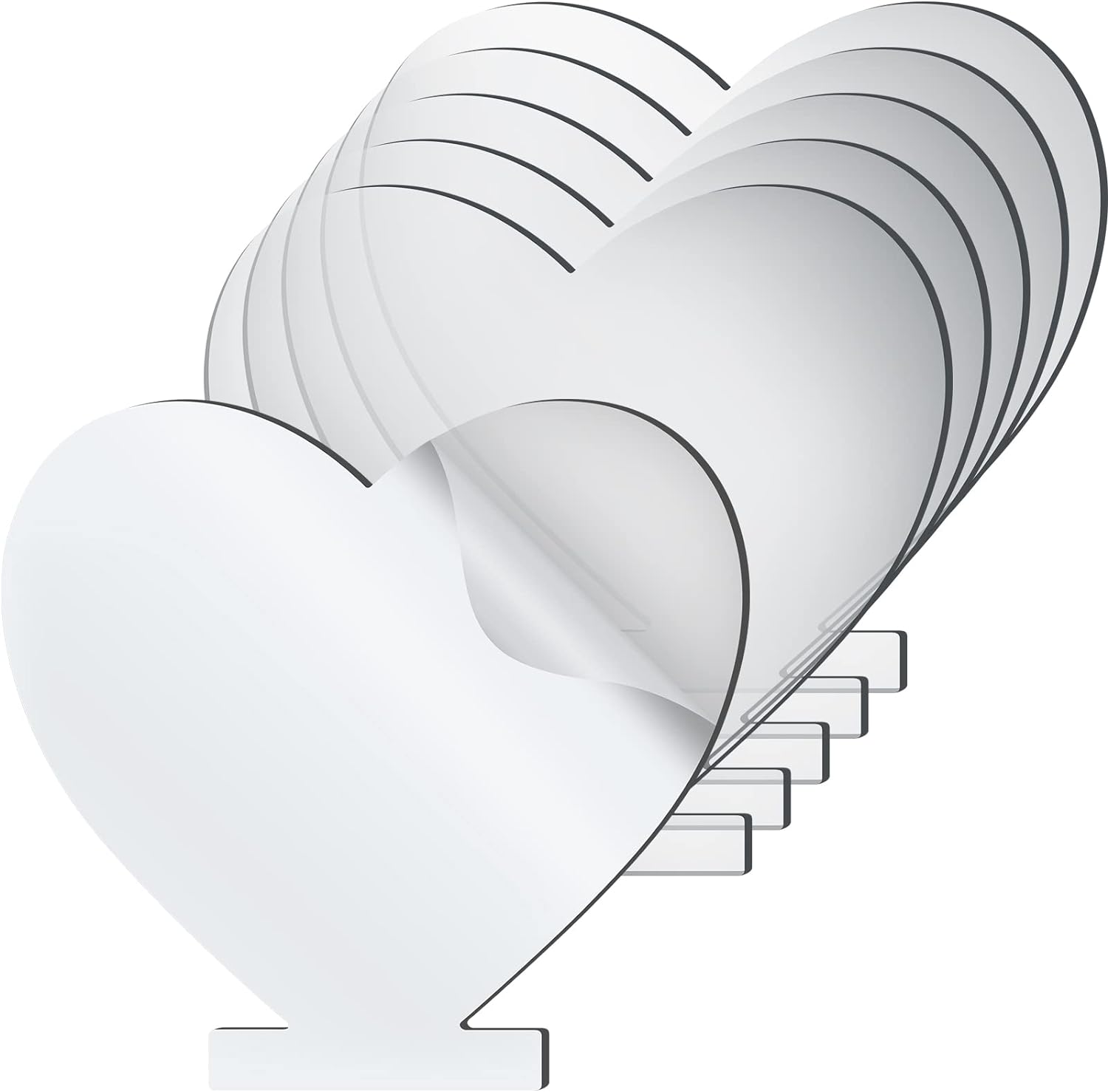 50 or 100 2x1/8 Clear Acrylic HEART Disc Plastic Plexiglass Geometric  Craft – ZLazr