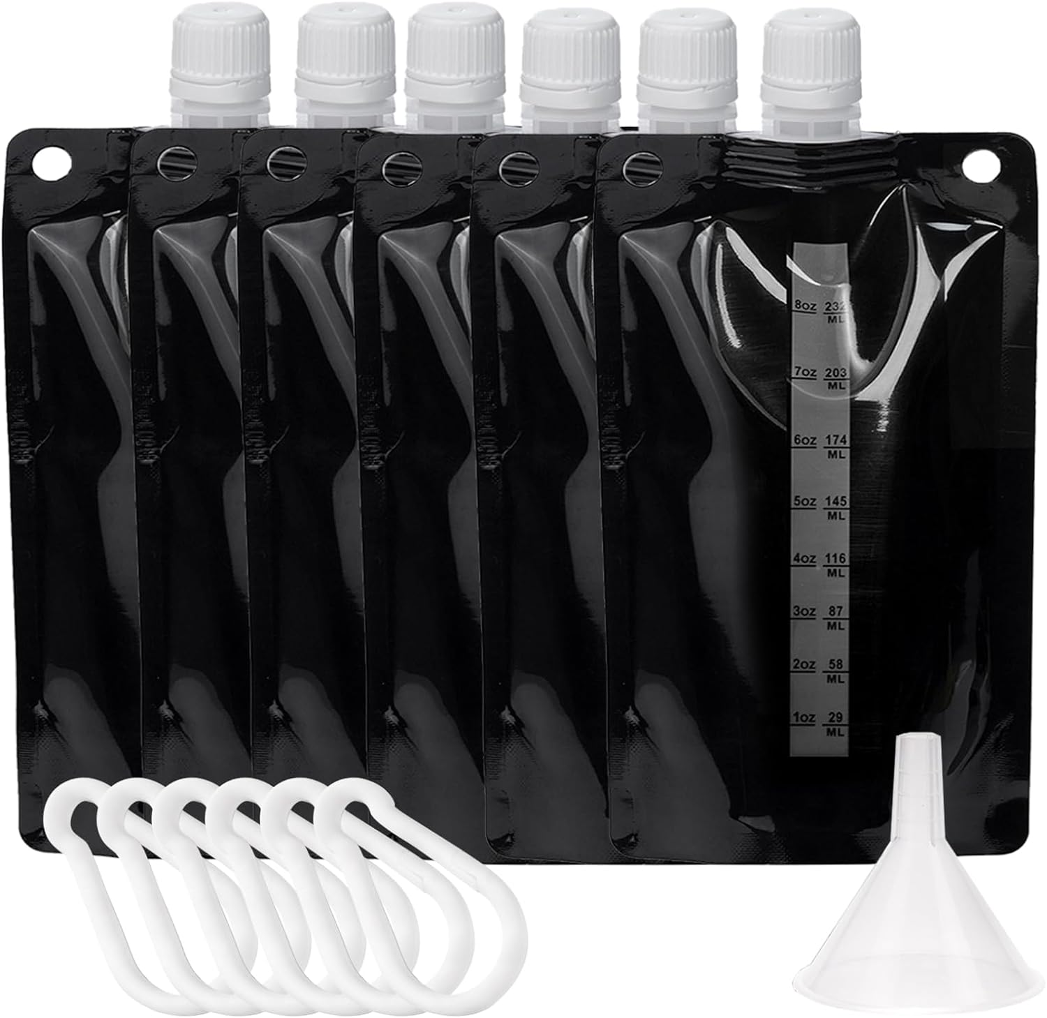  24 Pcs Plastic Flasks, 8 Oz Concealable and Reusable