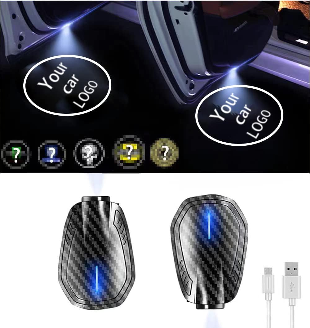3D Wireless Magnetic Car Door Step LED Welcome Logo Shadow