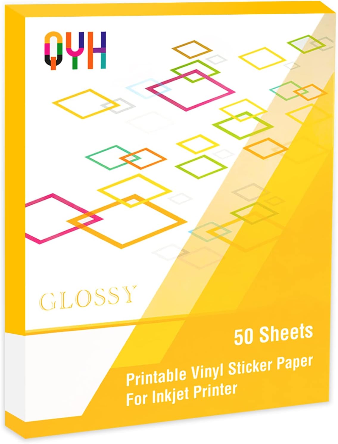 Vinyl Sticker Paper for Inkjet & Laser Printer 8.5 x 11 Printable 90%  Clear Labels Glossy Waterproof Sticker Paper, 20 Sheets