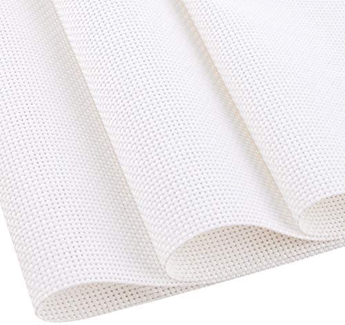 Caydo 59 by 39-Inch 18 Count Classic Reserve Aida Cloth White Cross Stitch Cloth Fabric Big Size