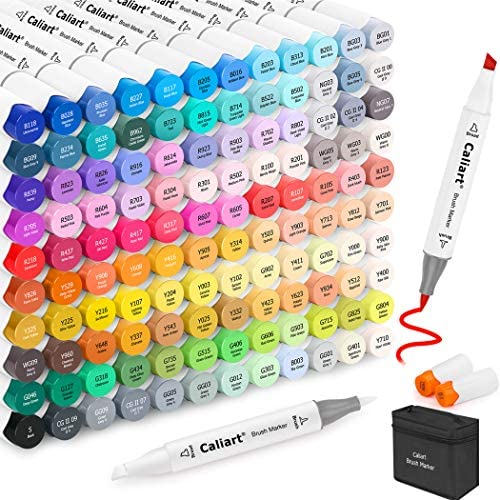 130 Colors Alcohol Markers, AdamStar Dual Tip Art Markers for Kids & Adult  Coloring Sketching Drawing Markers for Artists Paint Markers Pen with Carry