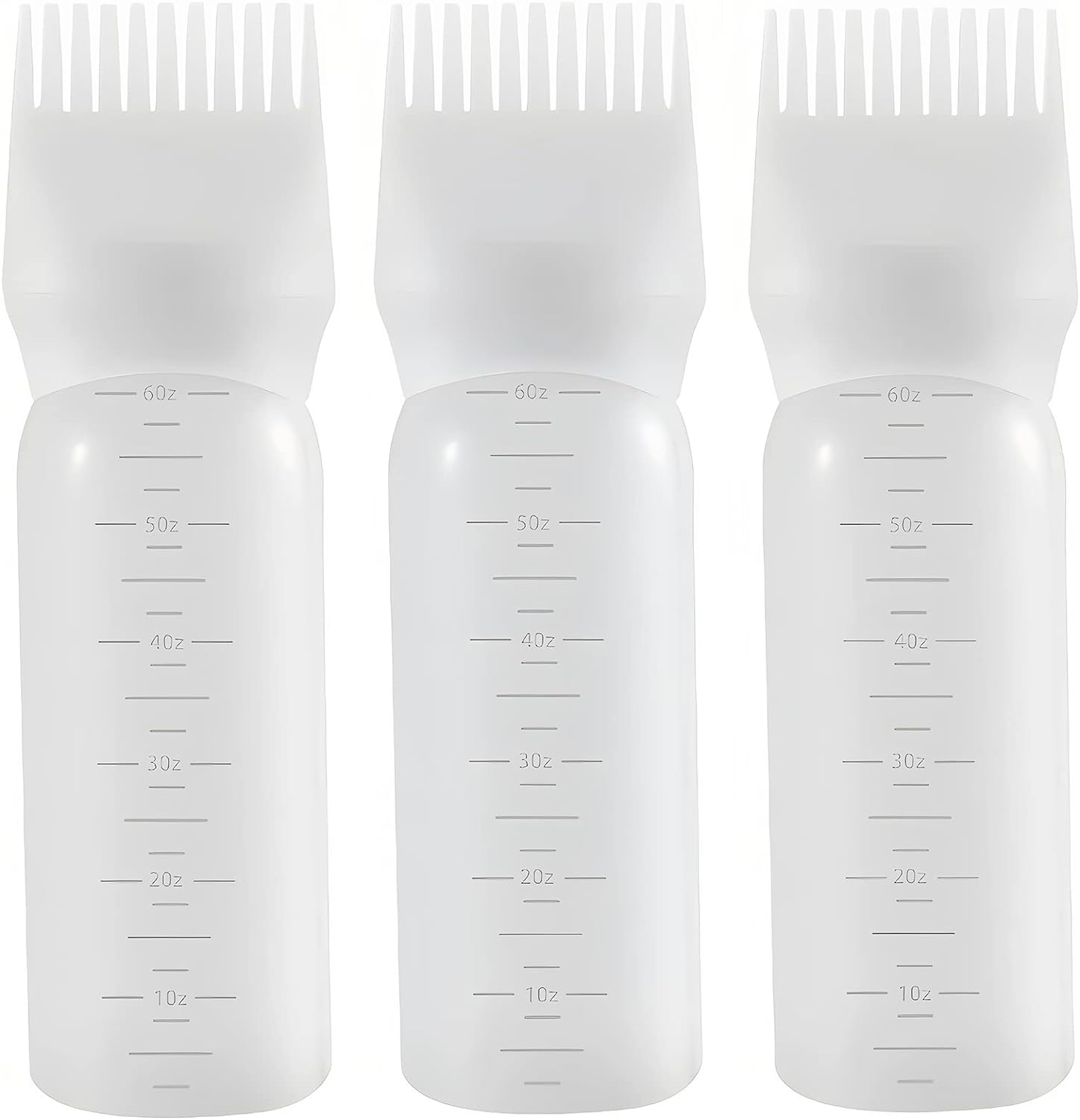sdoot Applicator Bottle for Hair, 16.9 ounce Hair Color Applicator Bottle 2  Pack Squeeze Bottle Transparent Oil Bottles for Hair, PET Plastic