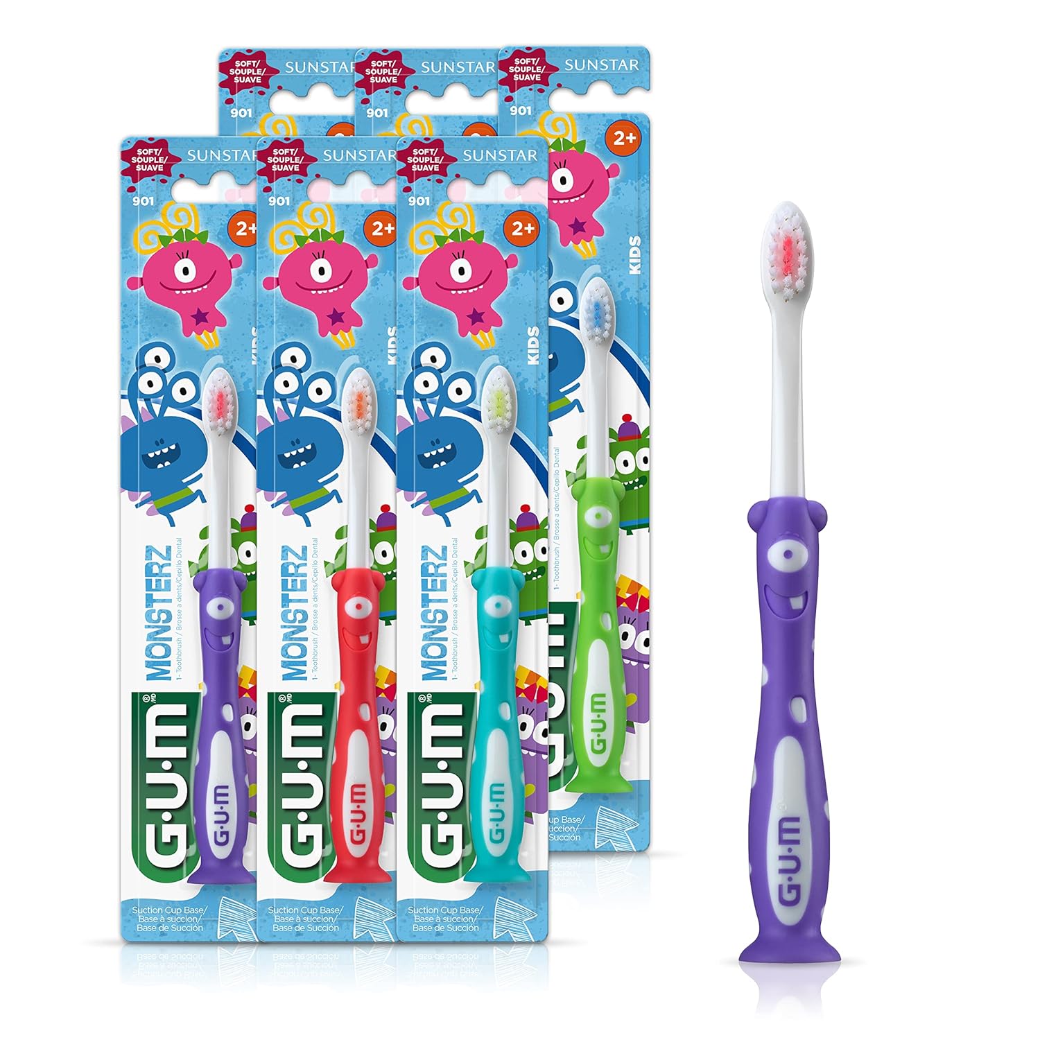 GUM - 525PH Technique Deep Clean Toothbrush Compact Soft Bristles Item 525  Professional Samples 12 Count