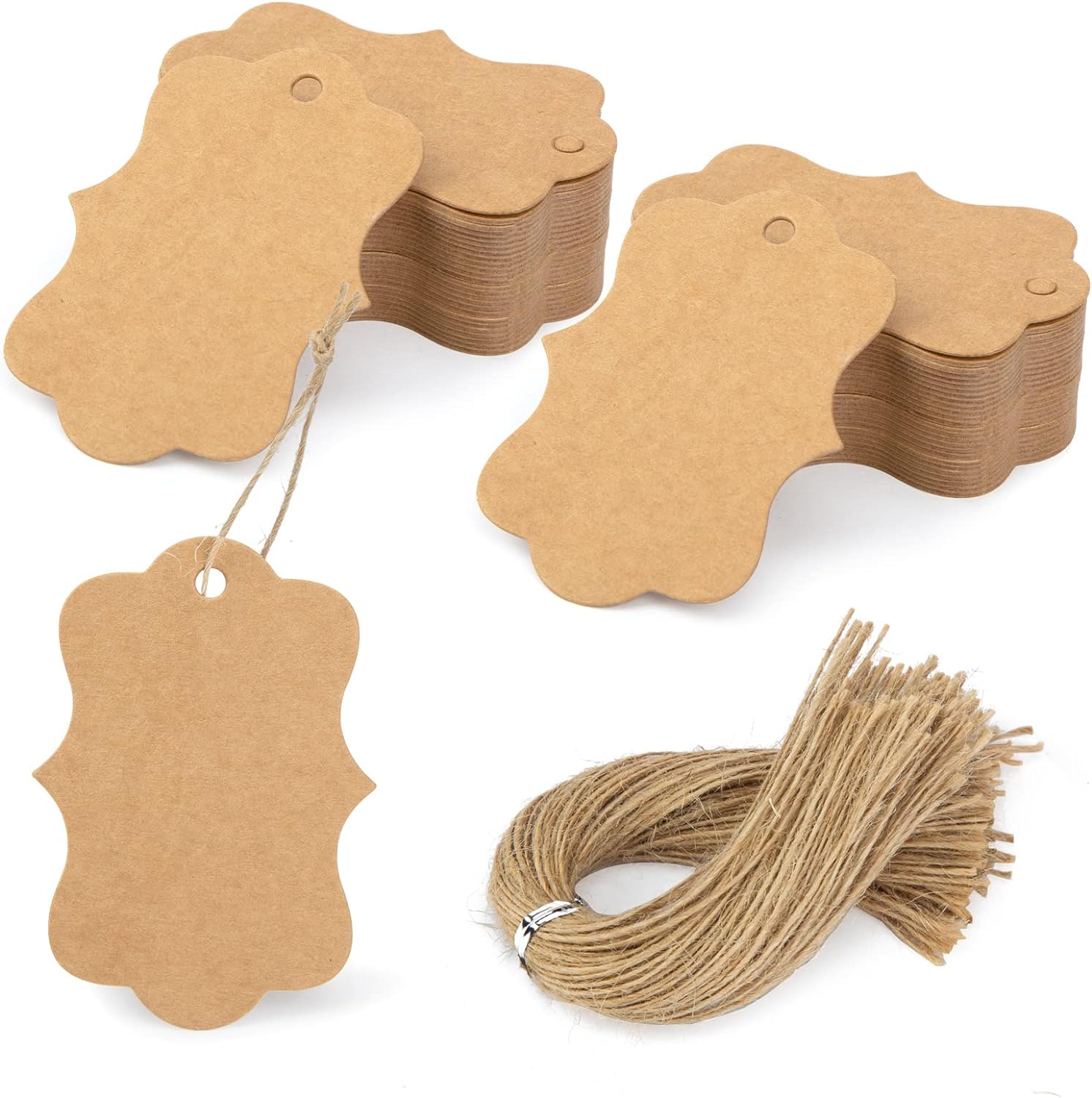 100 PCS Gift Tags with String, 10 Colors Kraft Paper Tags Hanging Tags  Price