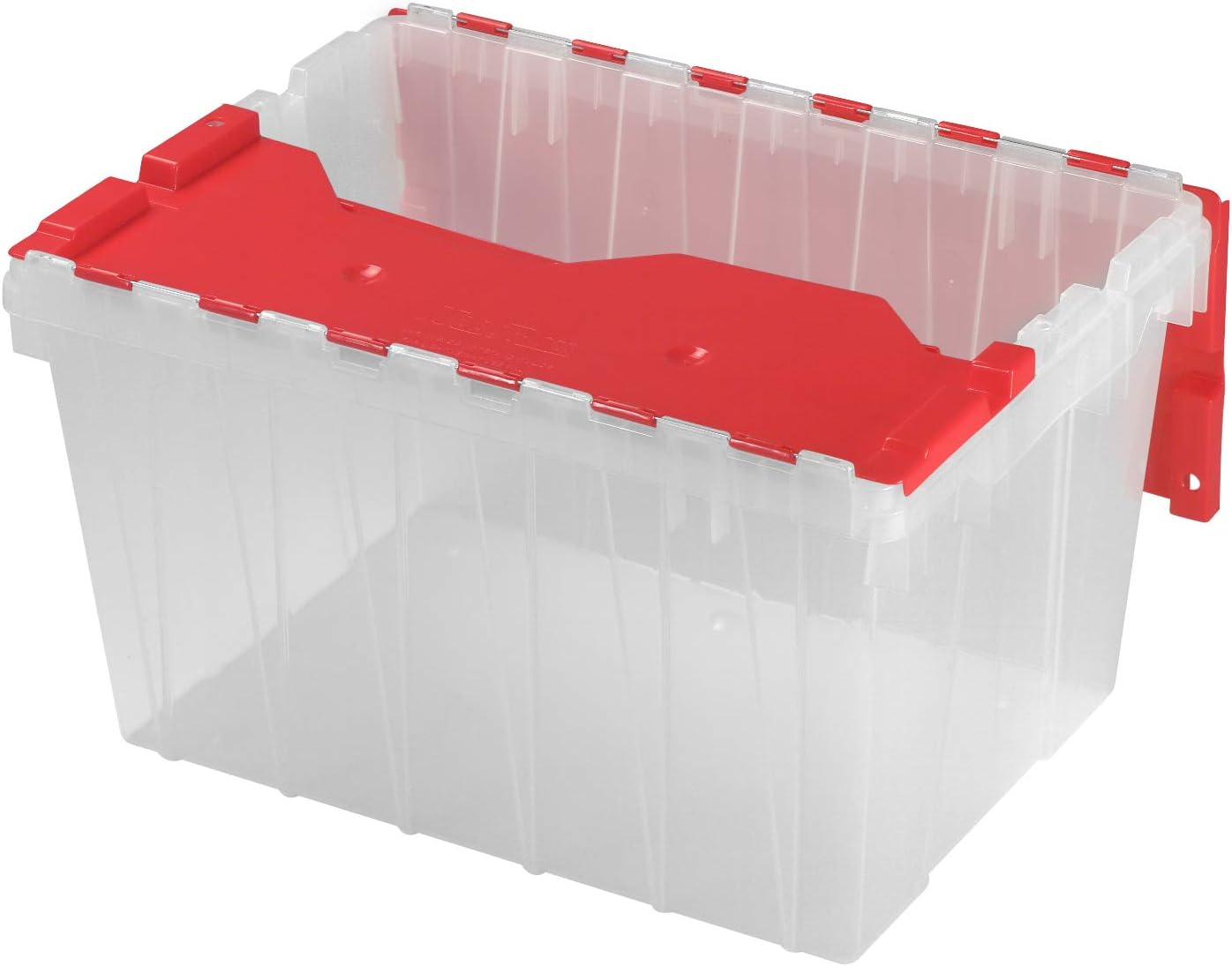 Tribello Clear Plastic Storage Bins with Lids Stackable Storage Bins (15  Quart)