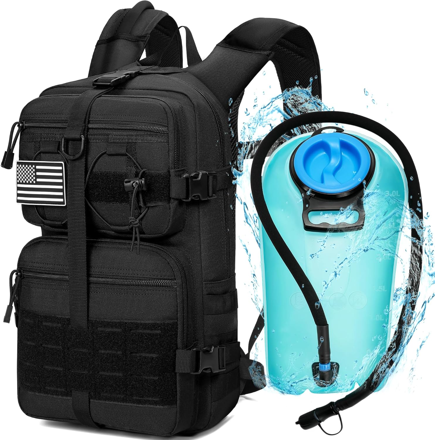 NOOLA 3L Hydration Backpack, Insulated Water Backpack, Hiking Backpack with  Water Bladder, Water Bladder Backpack for Hiking, Biking, Running