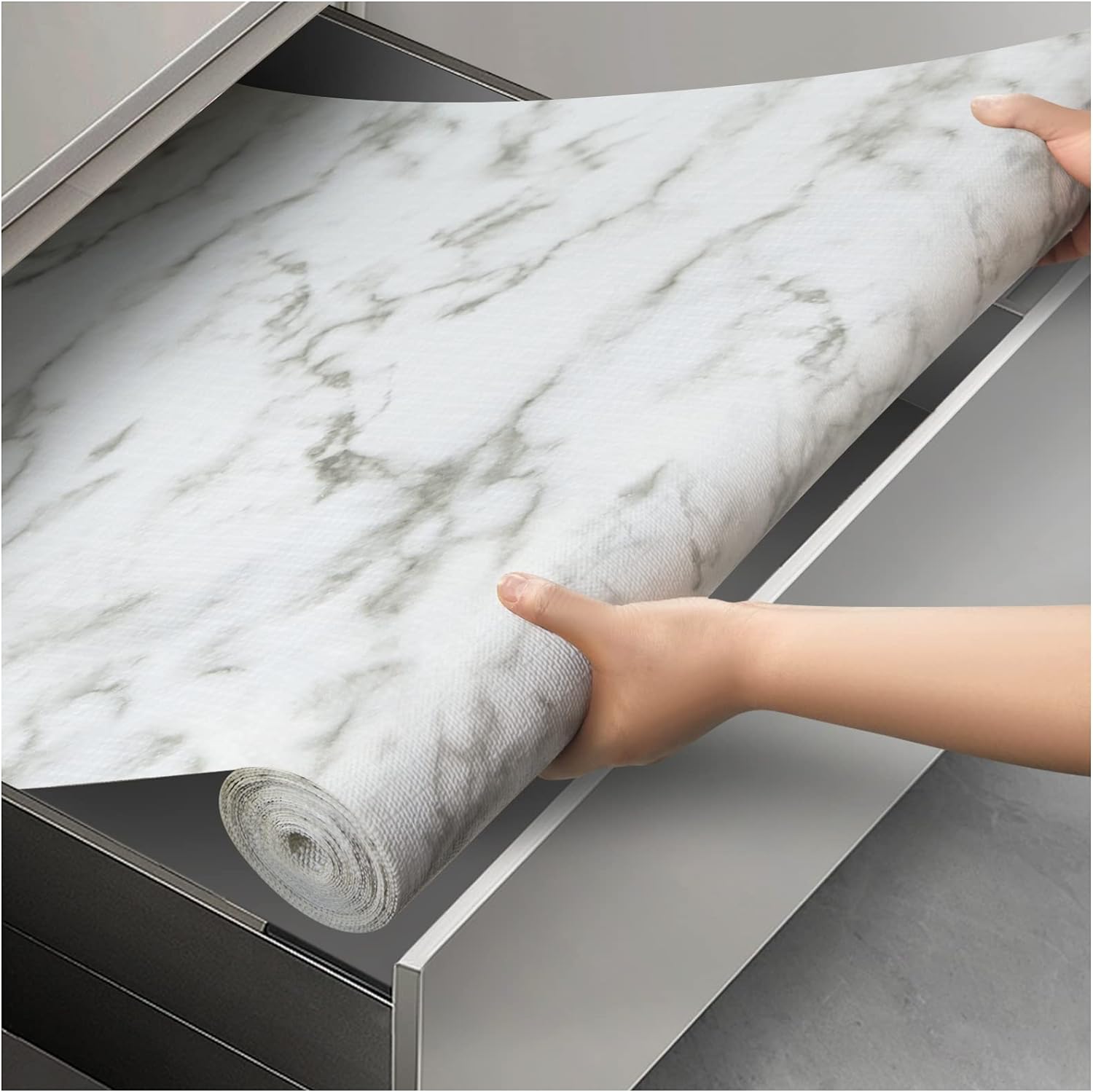 Anoak Shelf Liner Non Adhesive Cabinet Liner, 12 Inch x 10 FT(120 Inch)  Drawer Liners Washable Durable Refrigerator Liner Drawer Mat for Cupboard