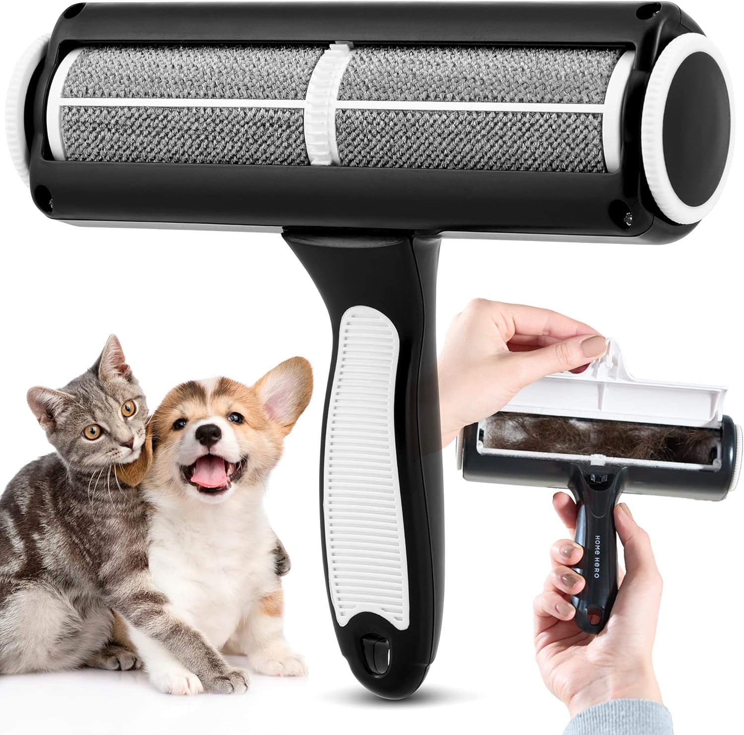  BLACK+DECKER Pet Hair Remover, Roller, Remove Dog Hair and Cat  Hair Easily (HMSCT0001)