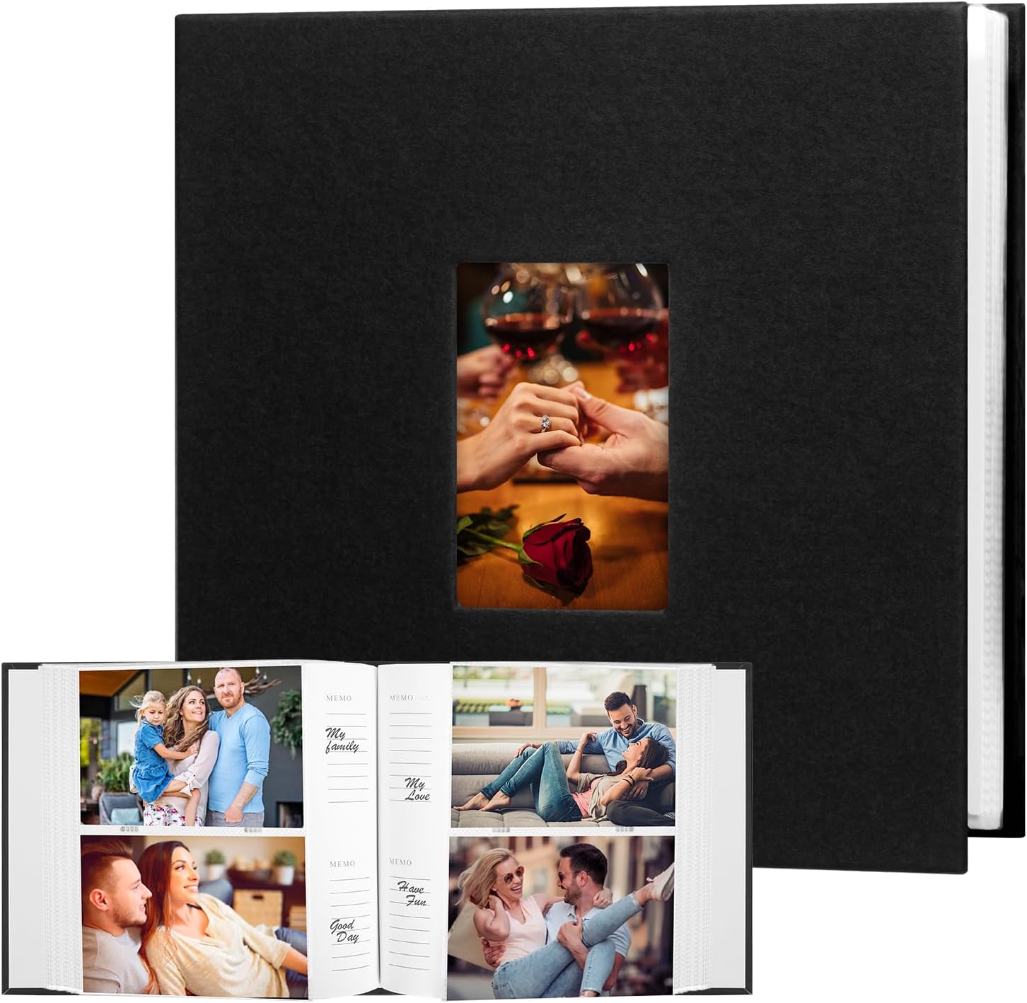 Yeaqee 20 Packs Photo Album 4x6 Small ​Picture Album Linen Cover