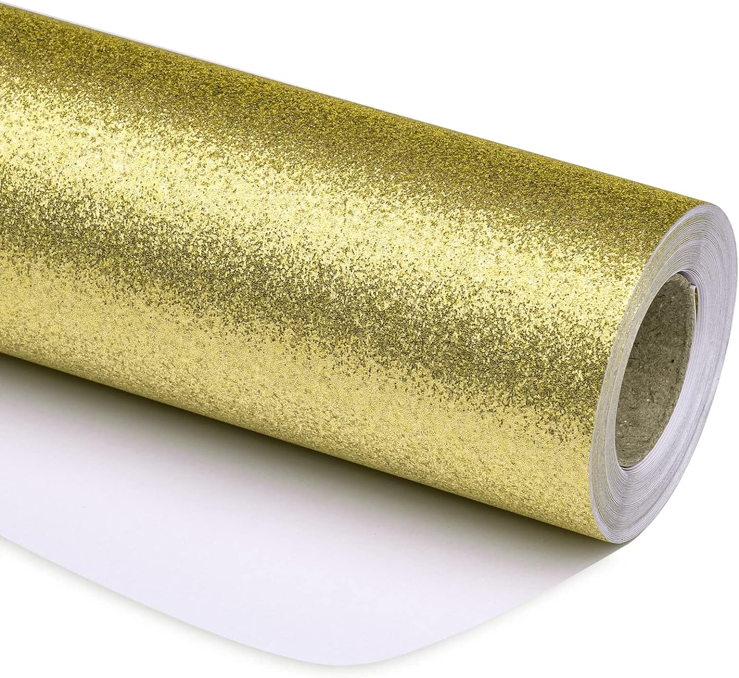 Bright Creations Gold Glitter Contact Paper Roll for DIY Crafts, Peel and Stick Art Decal for Scrapbooking (17.7 in x 16.5 ft)