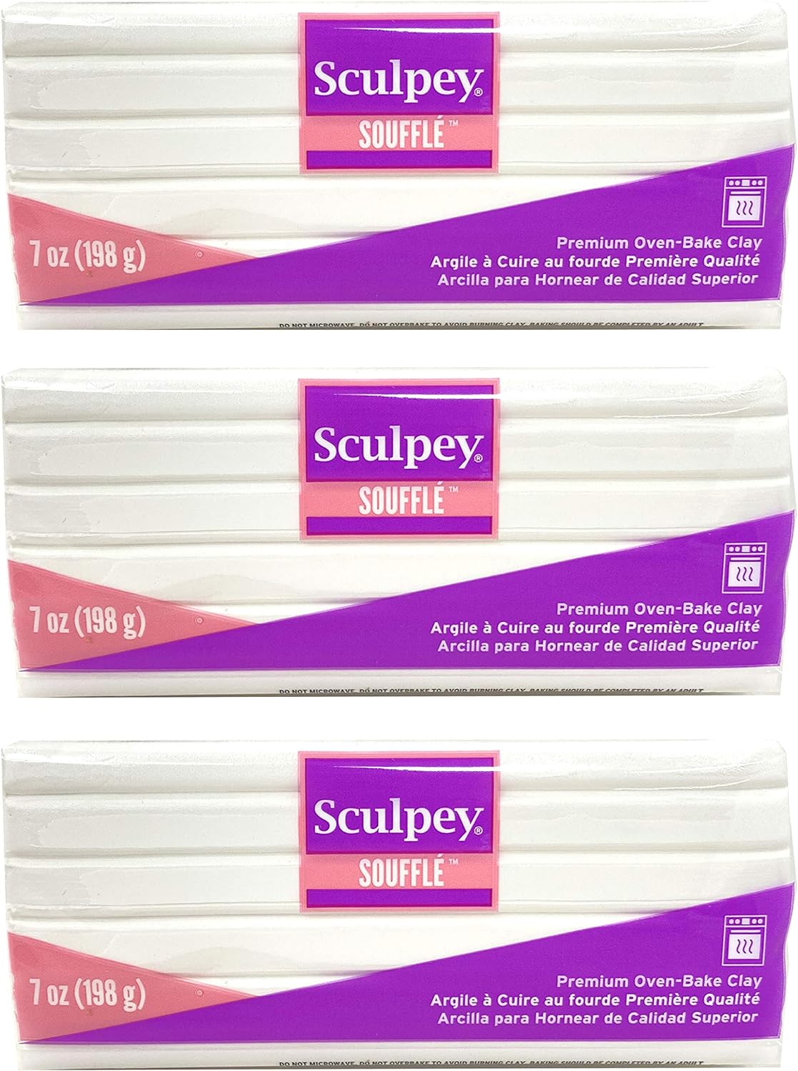 Sculpey III Oven-Bake Clay Pack of 5 – Pearl White Clay - Great for School and Art Projects – 2 Ounce