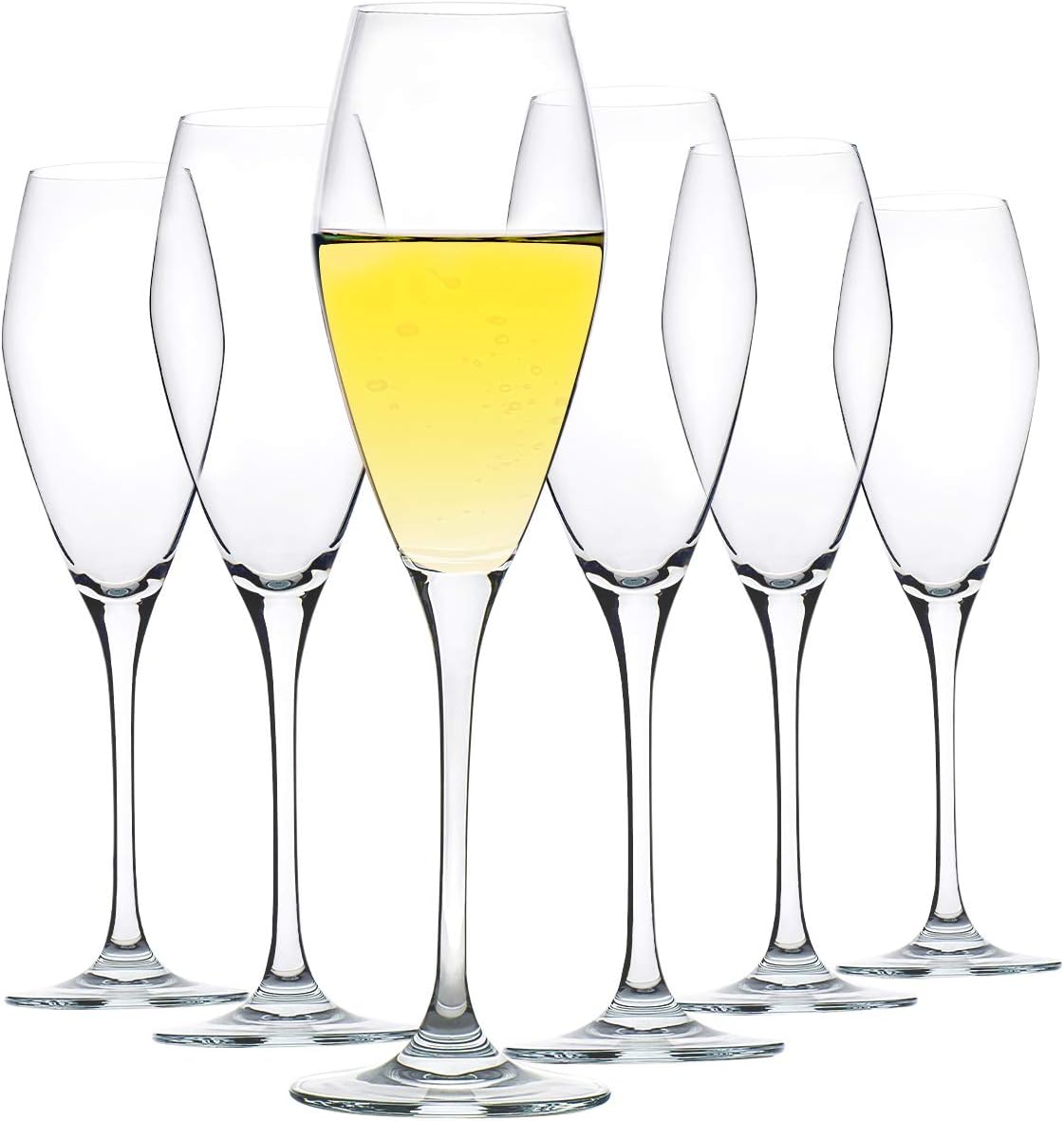 UMEIED Champagne Flutes Set of 12, 6 Oz Premium Glasses Transparent