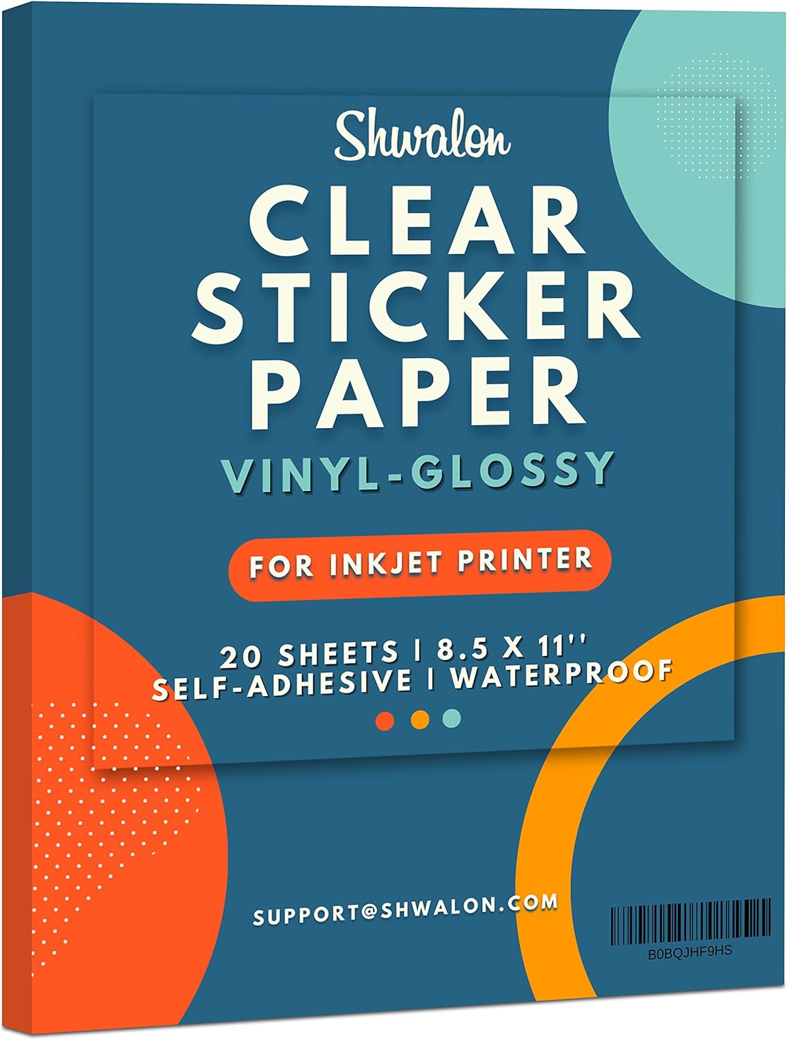 A-SUB Clear Sticker Paper for Inkjet Printers - Waterproof Transparent  Printable Vinyl Sticker Paper - 15 Sheets 8.5x11 Inch Glossy Clear Label  Paper