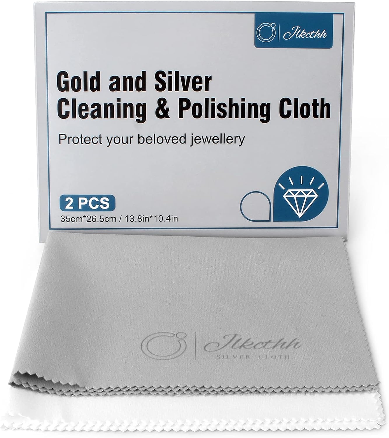 Treated Jewelry Polishing Cloth - 9x11 inch Anti Tarnish and Cleaning  Combined
