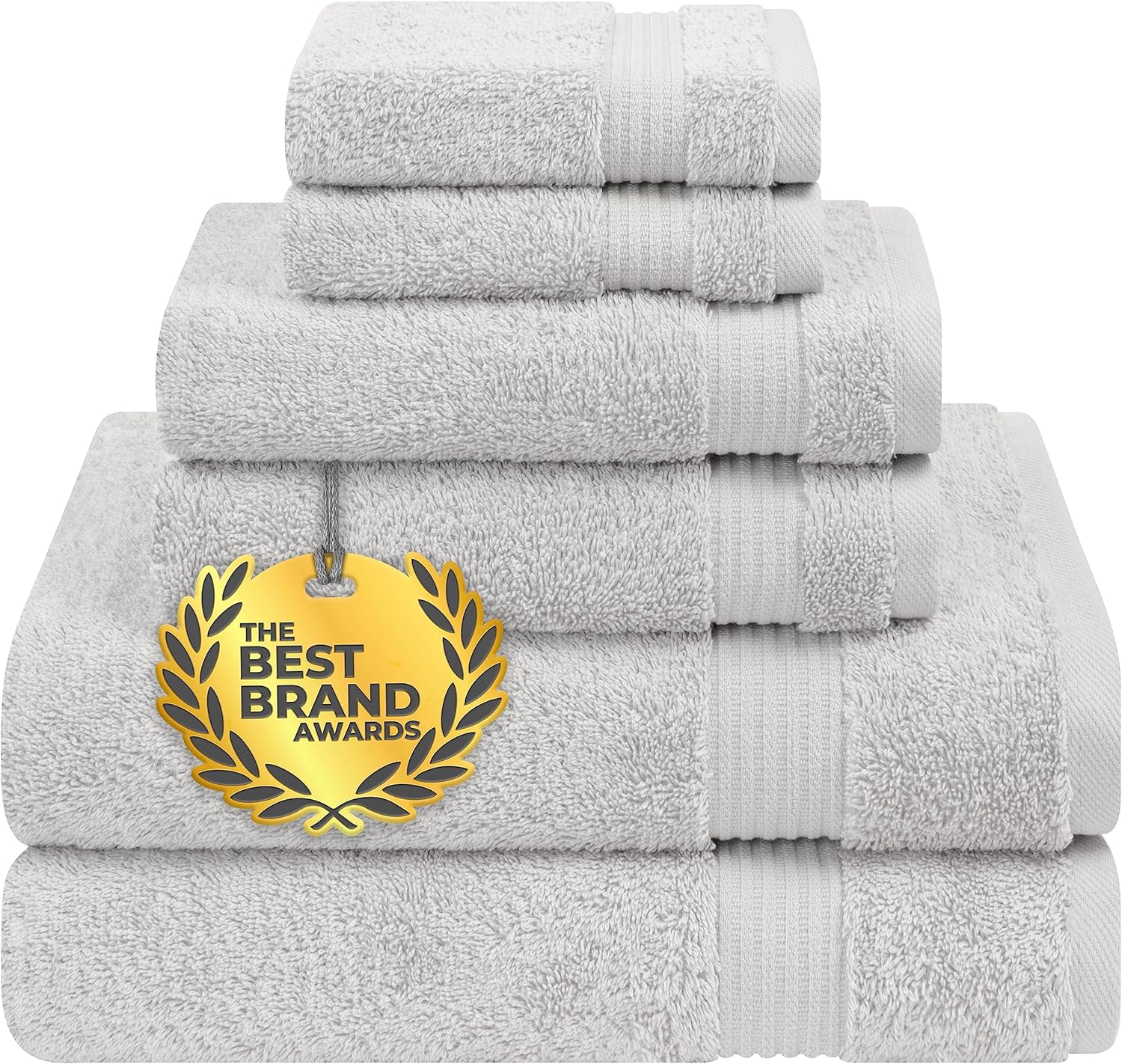 BAGNO MILANO Turkish Bath Towels, Soft Plush Jacquard Luxury Bath Towels,  Quick Dry Towel Set (2 Piece) Aqua Green 2 pcs Bath Towel Set