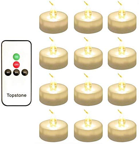 BEICHI 12-Pack Timer Tea Lights Candles Battery Operated, LED Tea Lights  with Timer, Built-in