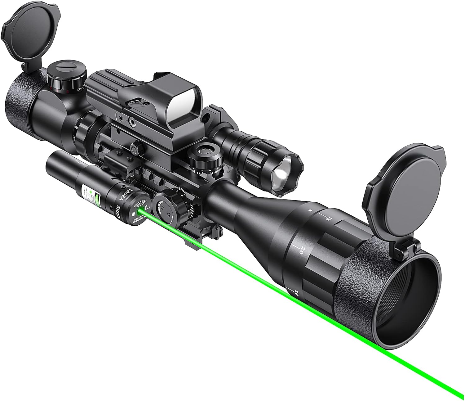 Beileshi 20mm (Picatinny) Rail Green/Red Dot Sight Hunting Tactical Ho