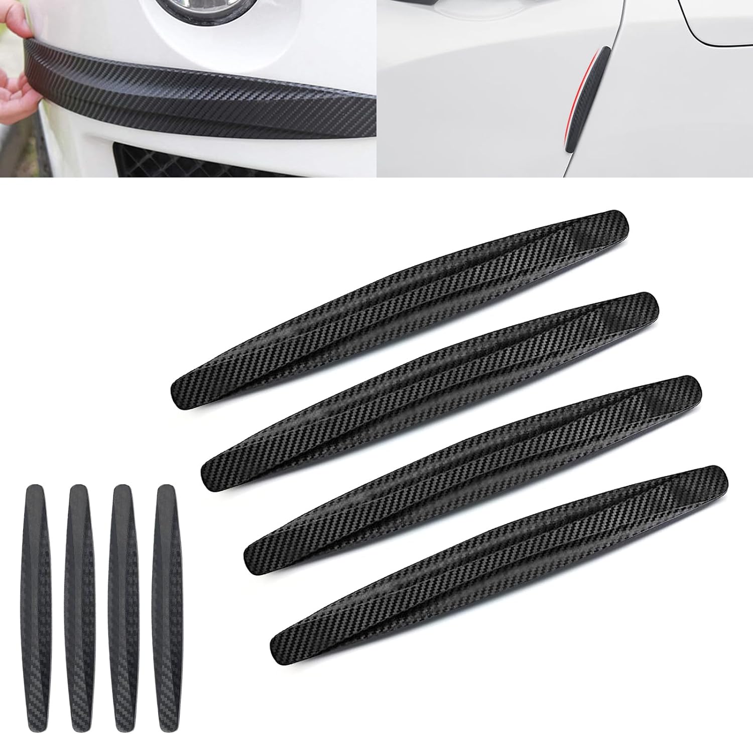 Car SUV Protection Strip Rear Bumper Anti-collision Rubber Strip For Car  Carbon Fiber Trunk Mat Tail Door Trim Strip Rear Guard