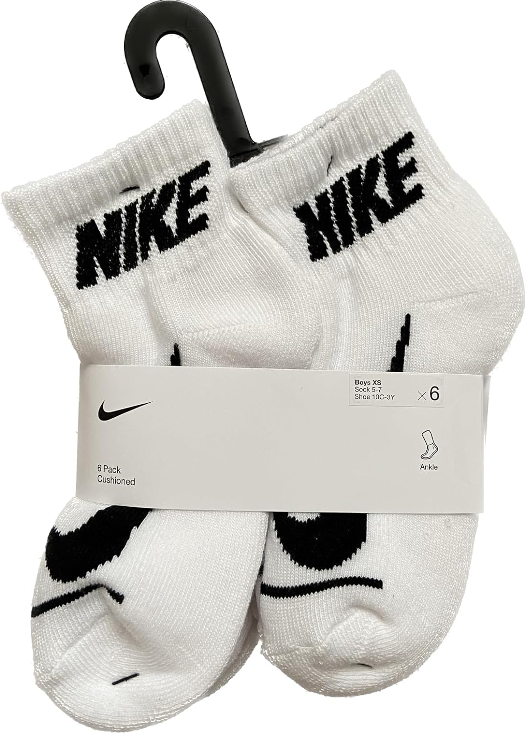 Nike Socks Dri-FIT Little Boy's 7C-10C / 10C-3Y Crew Athletic Socks 6-Pairs