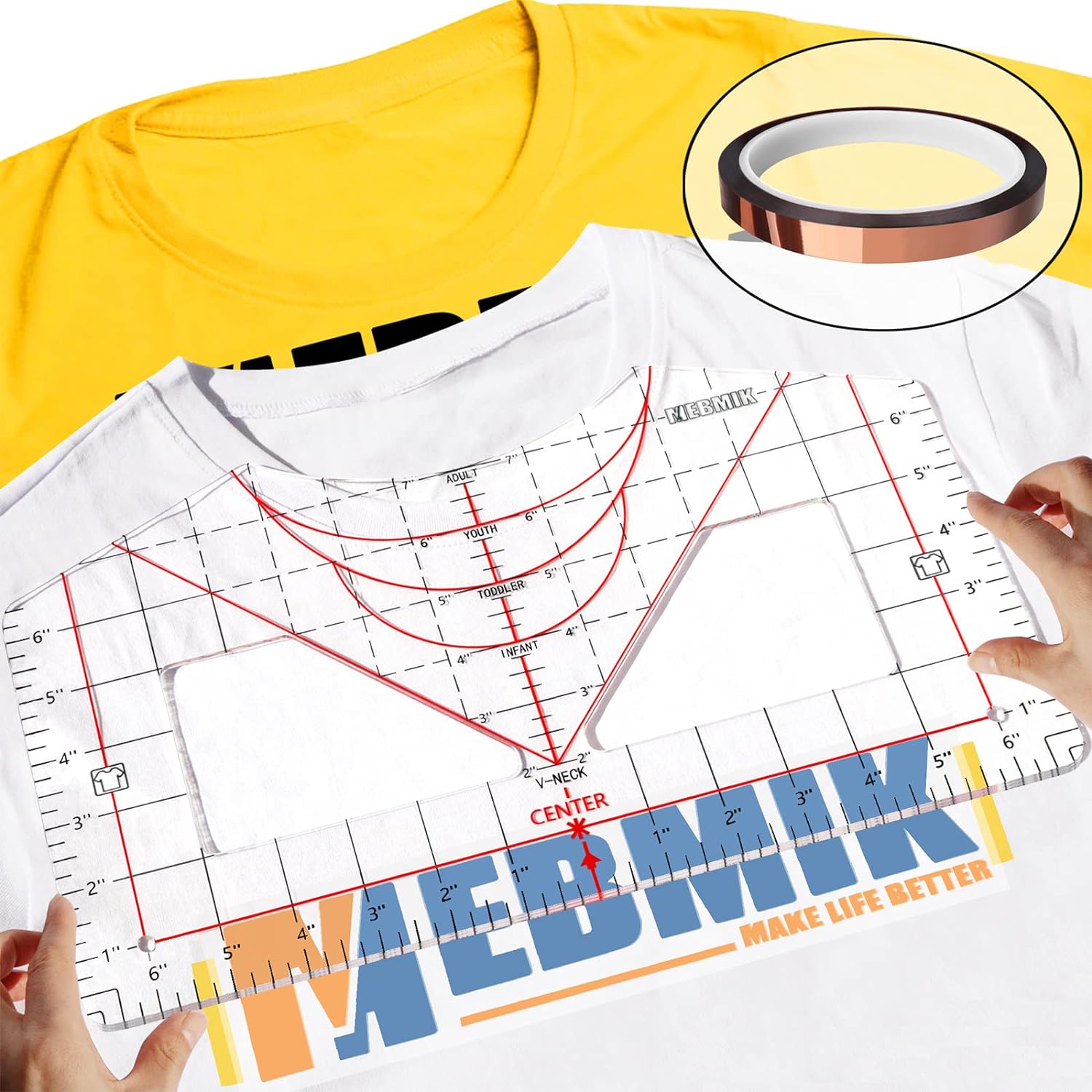 CLPA T-Shirt Ruler Alignment Tool for multiple Chest TShirt vinyl