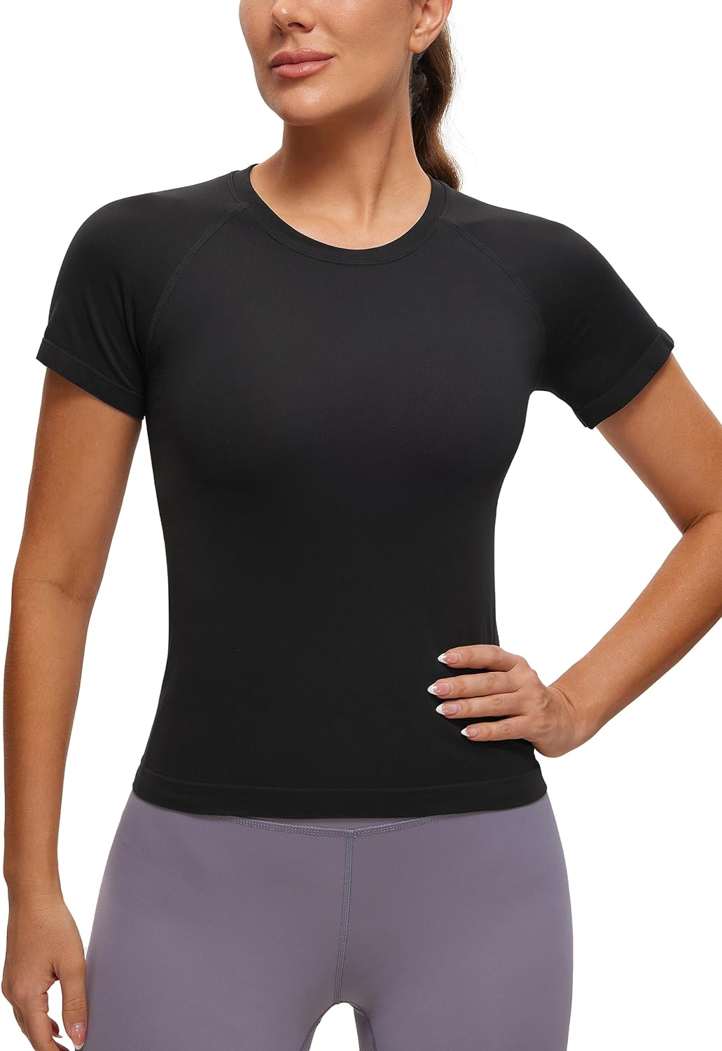 CRZ YOGA Women's Butterluxe Long Sleeve Workout Shirts Half Zip