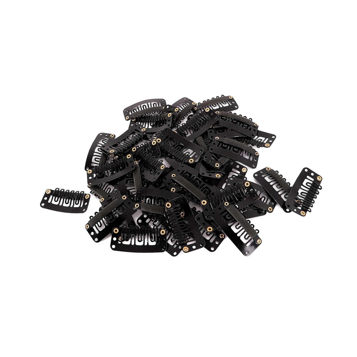 Lusofie 50Pcs Snap Wig Clips 6-Teeth U-shape Hair Extension Clips to Secure  Wig No Sew With Silicon Rubber Wig Clips for Hair Extensions Hairpiece Wig  Accessories(Black) : Beauty & Personal Care 