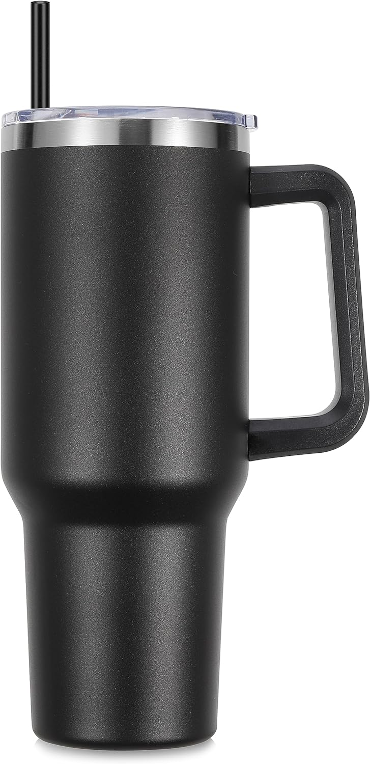 Stainless Steel 40oz Tumbler Cup - Black – RuiXing Shop